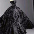 Free Petticoat Strapless Pleated Black Taffeta Ball Gown Royal Bridal Gown Quinceanera Dress