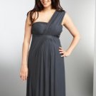 Two pieces  One shoulder  Chiffon Empire  Bridesmaid Dress Evening Dress