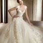 2012 New Ivory Tulle Lace Wedding Dress Cap Sleeves A-line Bridal Gown AGLAY PV292