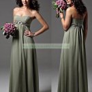 Custom Prom Dress Sage Green Chiffon Bridesmaid Dress Braided Long Olive Empire Evening Dress 1 PCS
