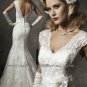 2012 New Style White Ivory Lace Applique Mermaid Bridal Gown wedding dress CS5