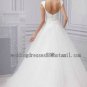 2012 New Style Double Straps White Ivory Lace Bowknot 5 layers Tulles Bridal Gown wedding dress CS21
