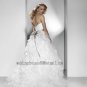2012 New Style Strapless White Ivory Organza Silver Belt Pleat Beaded Bridal Gown wedding dress CS27