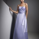 2013 Hot Sale Strapless Little Purple Satin Pleat Beaded Bridesmaid Dress Evening Dress Party Dress