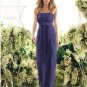 2013 Hot Sale Strapless Purple Chiffon Pleat Bridesmaid Dress Evening Dress Party Dress
