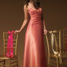 2013 Hot Sale Strapless Orange Taffeta Pleat Bridesmaid Dress Evening Dress Party Dress