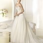 2013 Strapless White Ivory Tulle Pleat Applique Beaded Bridal Gown wedding dress