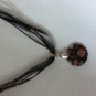 black millefiori glass pendant