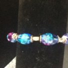 blue and purple ice resin bracelet