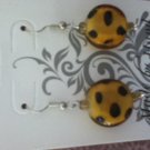 leopard glass earrings
