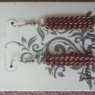 pink chain earrings