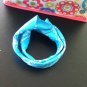 Blue Bandanna Style Head Wrap