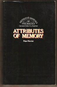 ATTRIBUTES OF MEMORY by Peter Herriot, Softcover 1974