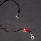 Red and black lanyard