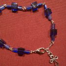 Sapphire and cross bracelet