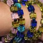 Blue & green cubed stretch