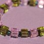 Pink & green cubed stretch