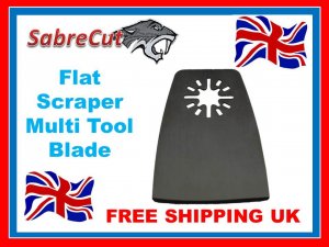 SabreCut Flat Scraper Multi Tool Blade. For Bosch Fein Worx Oscillating Multi-tools.
