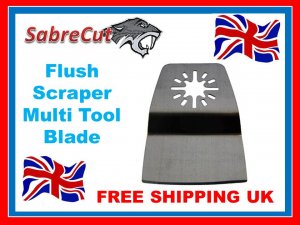 SabreCut Bent Scraper Multi Tool Blade. For Bosch Fein Worx Oscillating Multi-tools.