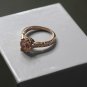 14K Rose Gold Vintage Peach Morganite and Diamond Engagement Ring - Size, 4, 5, 6, 7, 8, 9