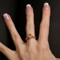 14K Rose Gold Vintage Peach Morganite and Diamond Engagement Ring - Size, 4, 5, 6, 7, 8, 9