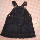 3-6 m NWT Arizona Jumper Blue Jean Dress NEW Heart pockets 3-6m