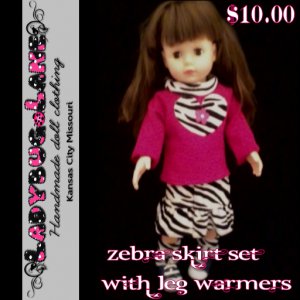 Zebra Skirt and Shirt Set