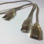 USB 2.0 Y Cable 2 Males to Female For External Computer Devices (MtoM=29cm, MtoF=59cm)