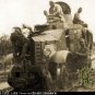 Japan Military Road/Railway Armoured Style 91 Vehicle Bronze Model in 1931 (Super Rare)