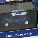 Mini Cooper S White/Blue 1/72 Die Cast Model Car