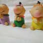 Three Plastic Funny dolls 65mm Tall