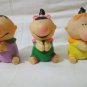 Three Plastic Funny dolls 65mm Tall