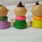 Three Plastic Funny dolls 65mm Tall