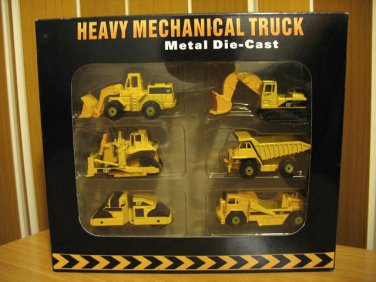 Heavy Mechanical Truck Set (6 pcs/set) 8 cm Die Cast Model (Rare)