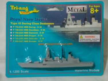 Daring Class Destroyers P 755-D37 HMS Duncan - D37  1/1200 Die Cast Model Ship