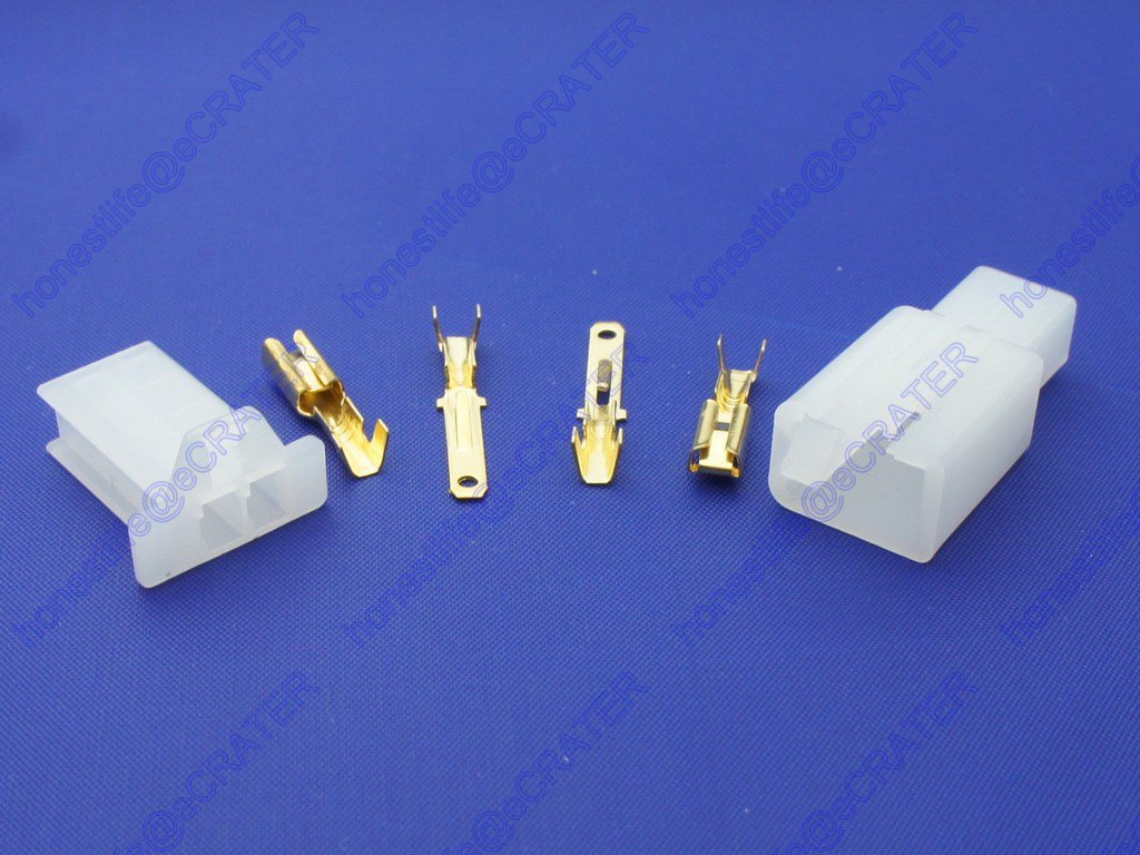 5 set 2.8mm 2 Way Electrical Connector Kit Male Female Motorcycle Motorbike Car