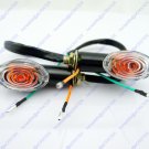 4x Motorcycle Oval Turn Signal Light Indicator Blinker Bulb Mini Amber Black 4x Motorcycle Oval Turn Signal Light Indicator Blinker Bulb Mini Amber Black