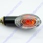 4x Motorcycle Oval Turn Signal Light Indicator Blinker Bulb Mini Amber Black