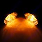 4x Motorcycle Oval Turn Signal Light Indicator Blinker Bulb Mini Amber Black