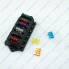 6 Way ATU Standard Blade Fuse Box Holder 12V 24V Car Truck RV Camper Boat Marine