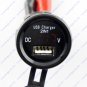 2 in 1 USB Phone Charger Red Digital Voltage Volt Meter Car RV Motorcycle Truck