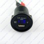 2 in 1 USB Phone Charger Blue Digital Voltage Volt Meter Car RV Motorcycle Truck