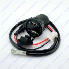 2 in 1 Dual USB Port Phone Charger Red Digital Voltmeter Car Motorcycle Truck