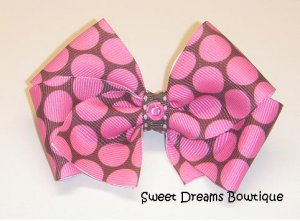 Brown/Pink Polka