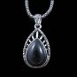 alloy fashion jewelry ,necklace with jet pendant