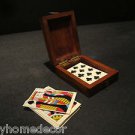 18th C Antique Style Pluribus Unim Eagle Wood Playing Card Box American Rev War