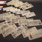 25 Antique Style Civil War CSA Confederate States Currency Money Parchment Paper