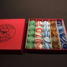 25 1" Antique Vintage Style Akro Agates Marble set w Box