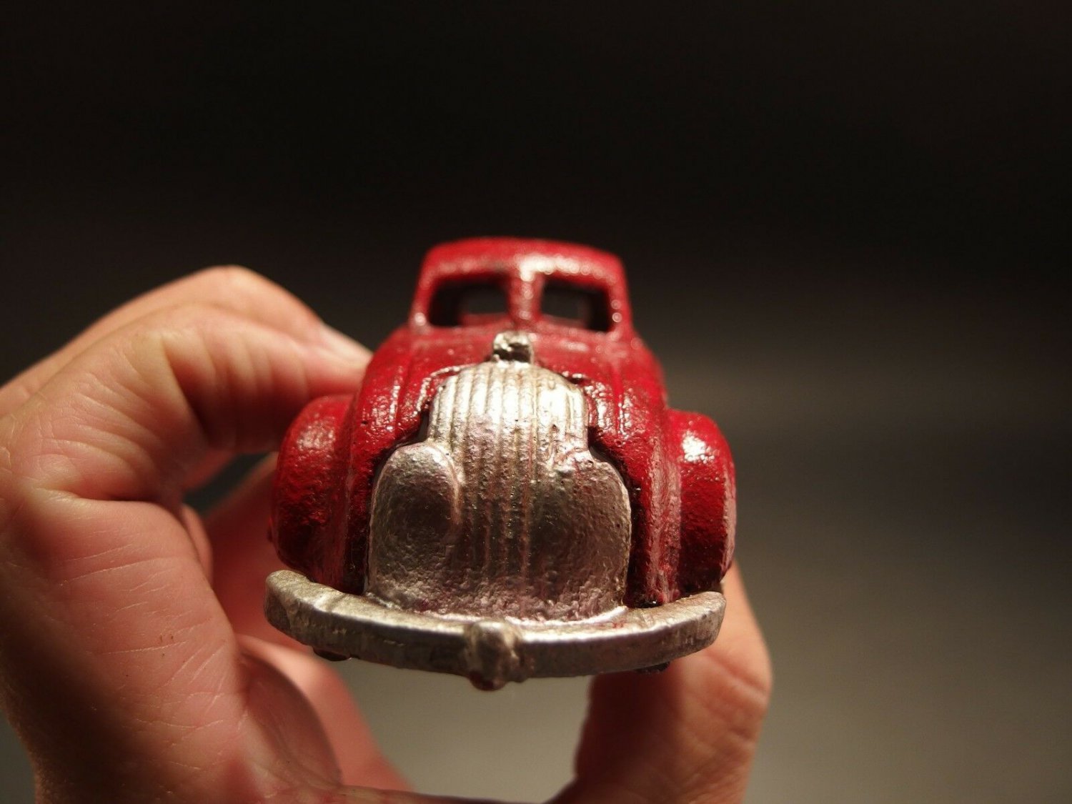 Antique Vintage Style Cast Iron Red Toy Car