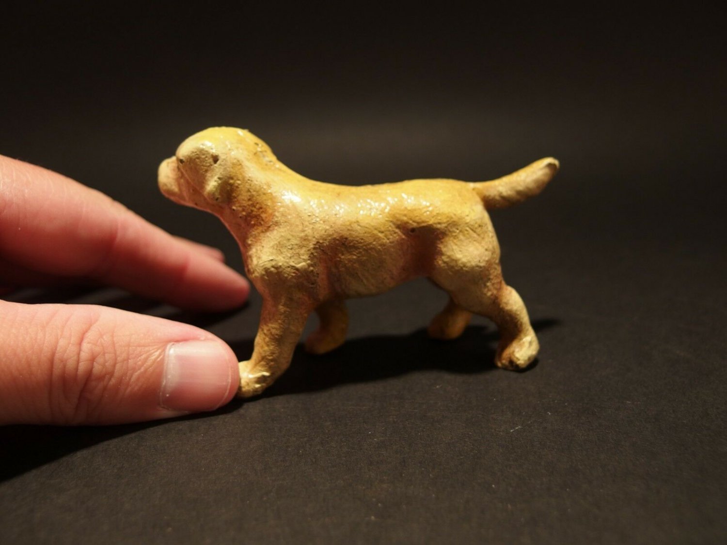 Antique Style Miniature Cast Iron Golden Retriever Dog